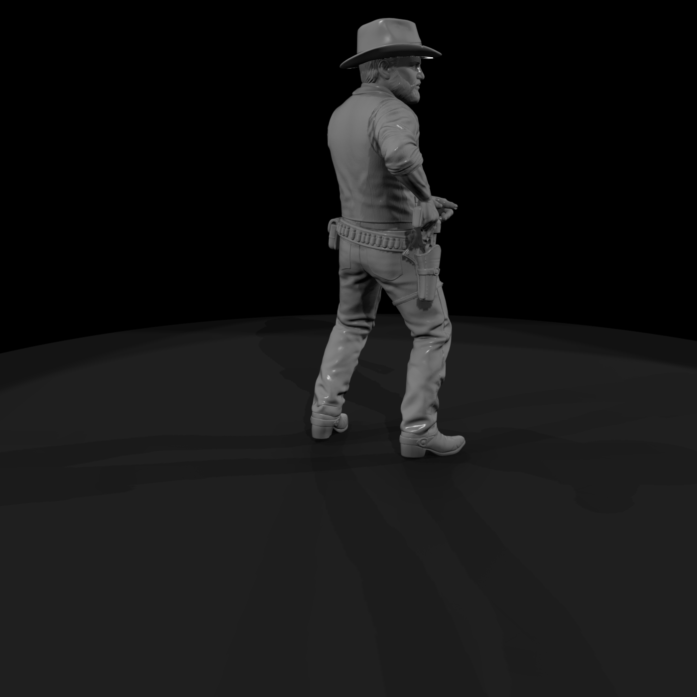 Old West Deputy Drawing a Revolver