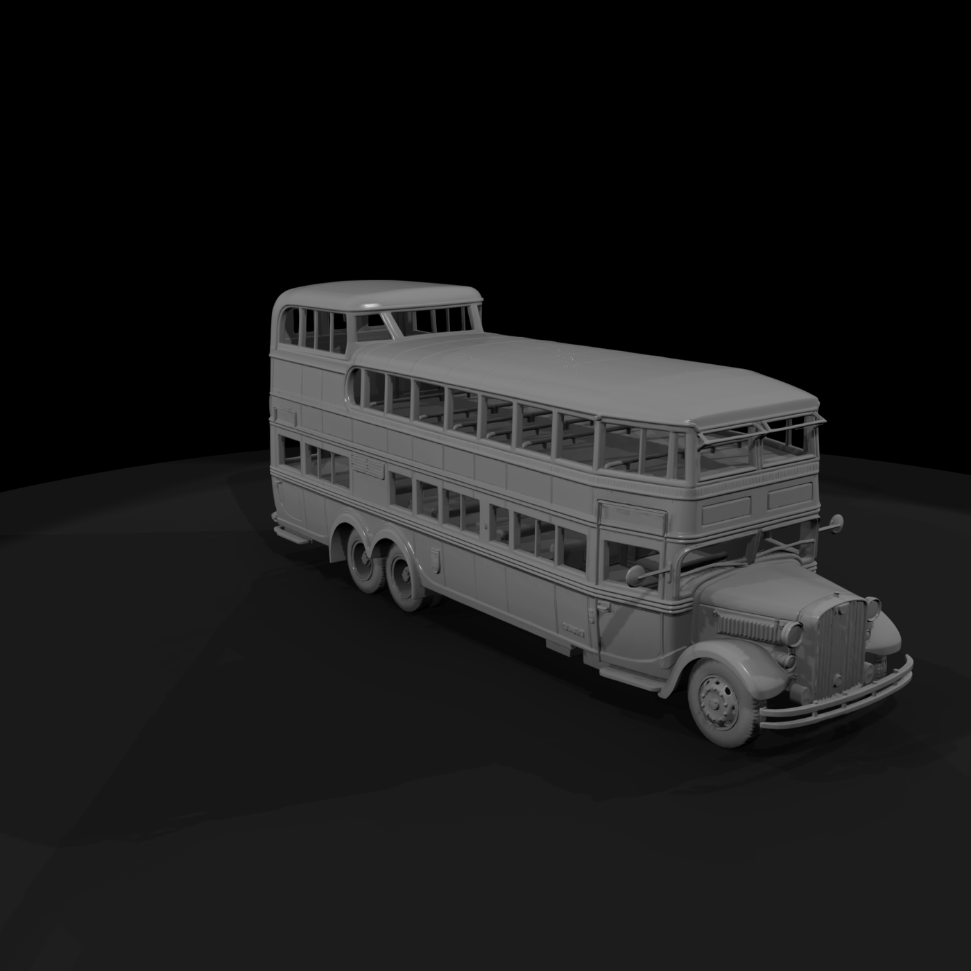 Vintage Double-Decker Coach Bus