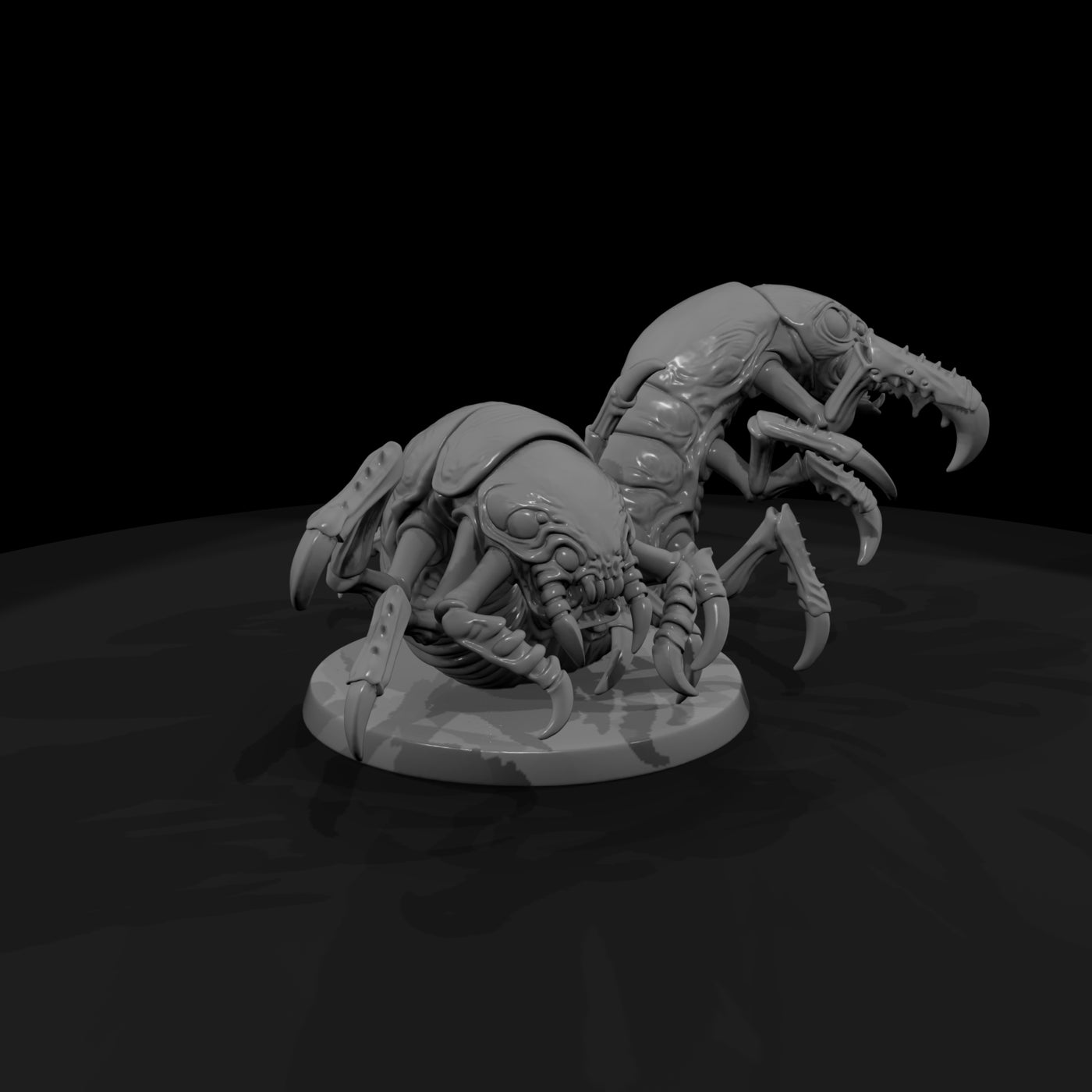 stylized-two-headed-alien-centipede-miniature-3d-m