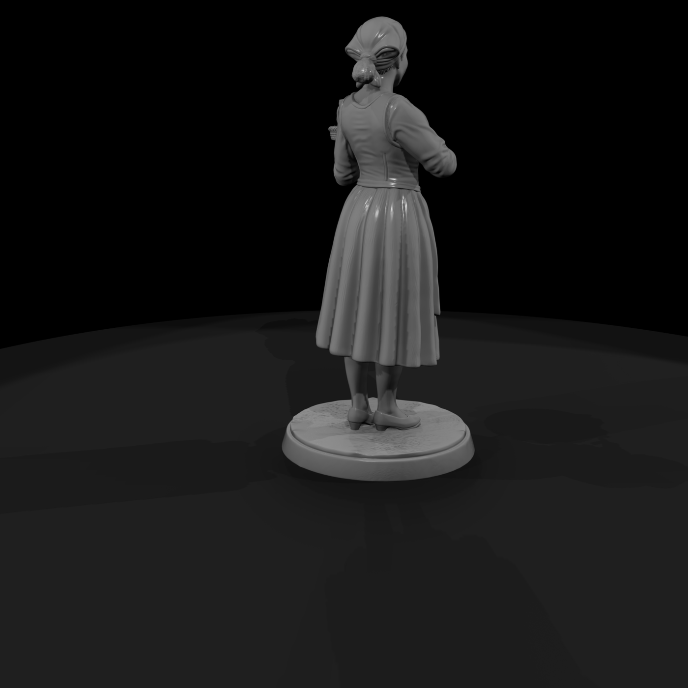 Tavern Barmaid with Beer Tray