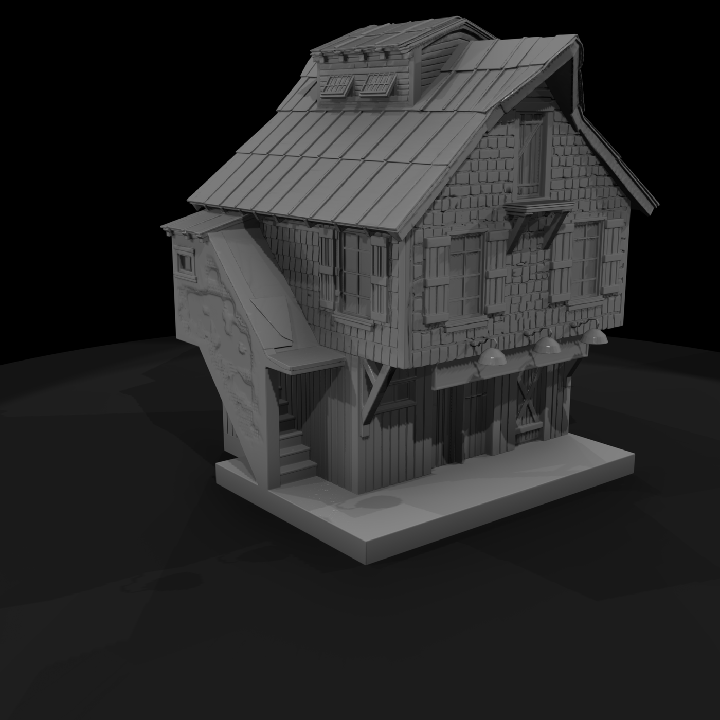 Rustic Barn Storefront Facade