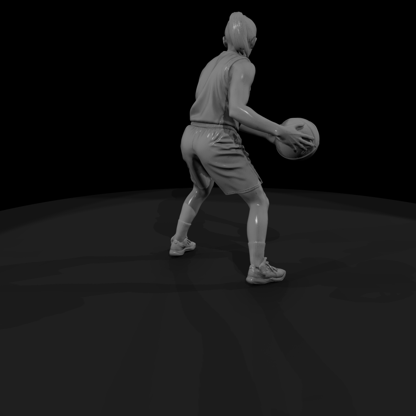 0076 Sports Basketball F Dribble