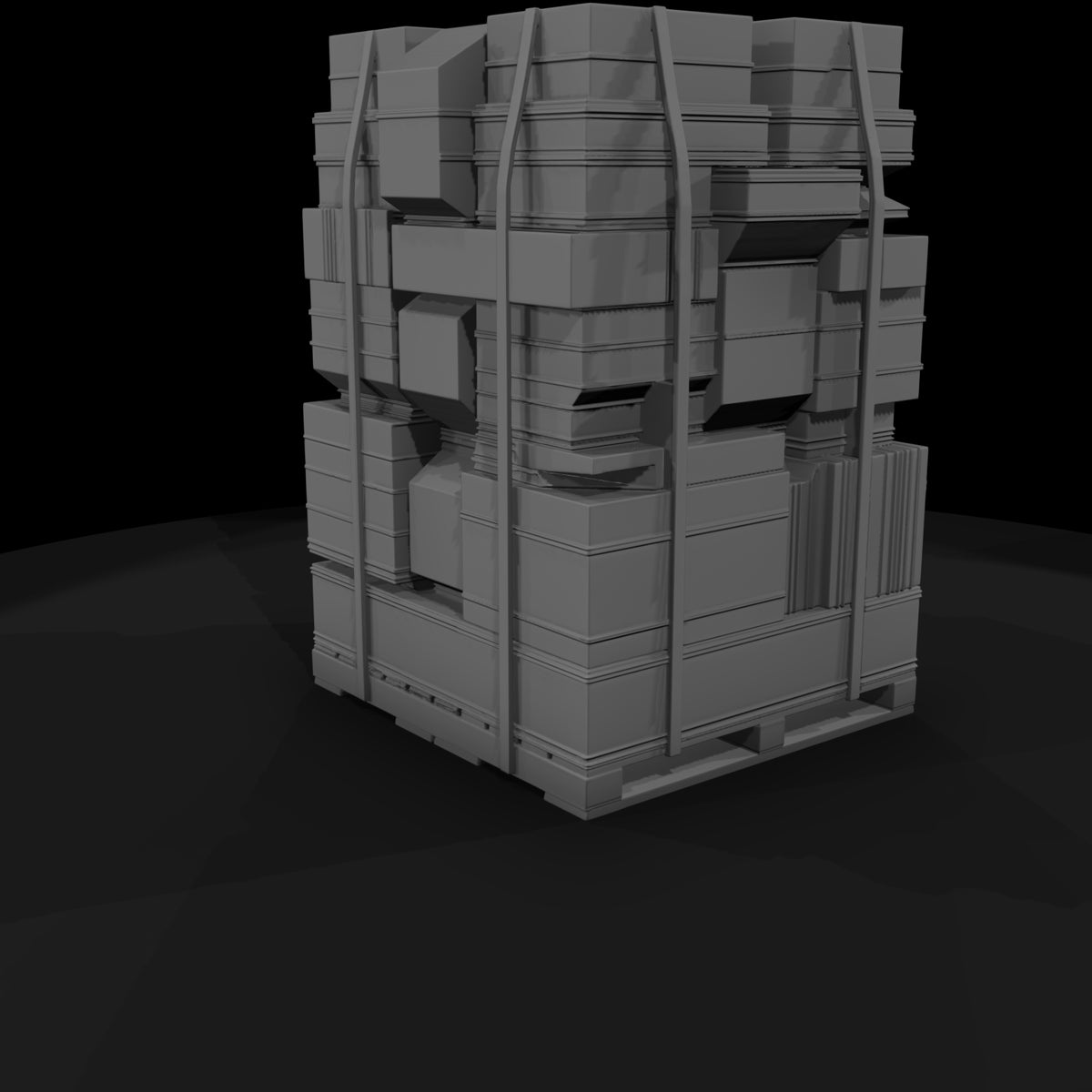 stacked-pallet-cargo-industrial-crates-on-pallet-741509