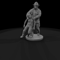 Firefighter Carrying a Rescued Victim — thumbnail 4