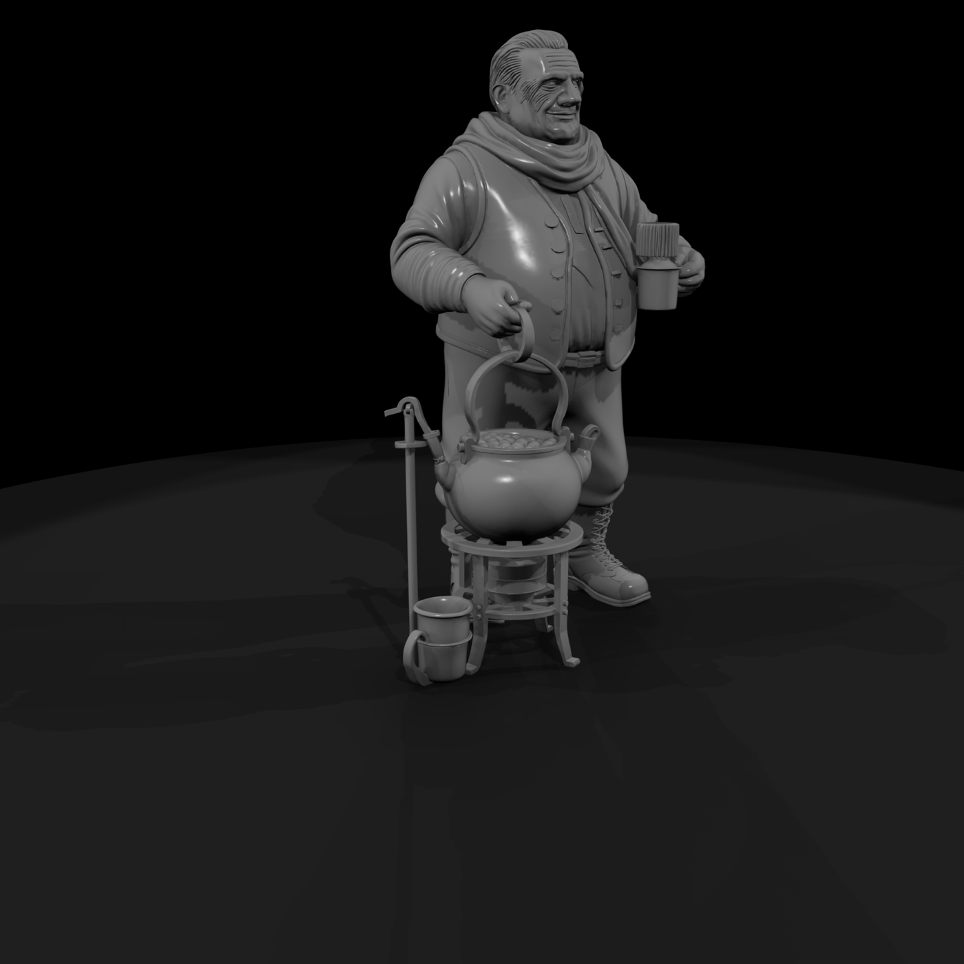 Stylized Camp Cook Villager