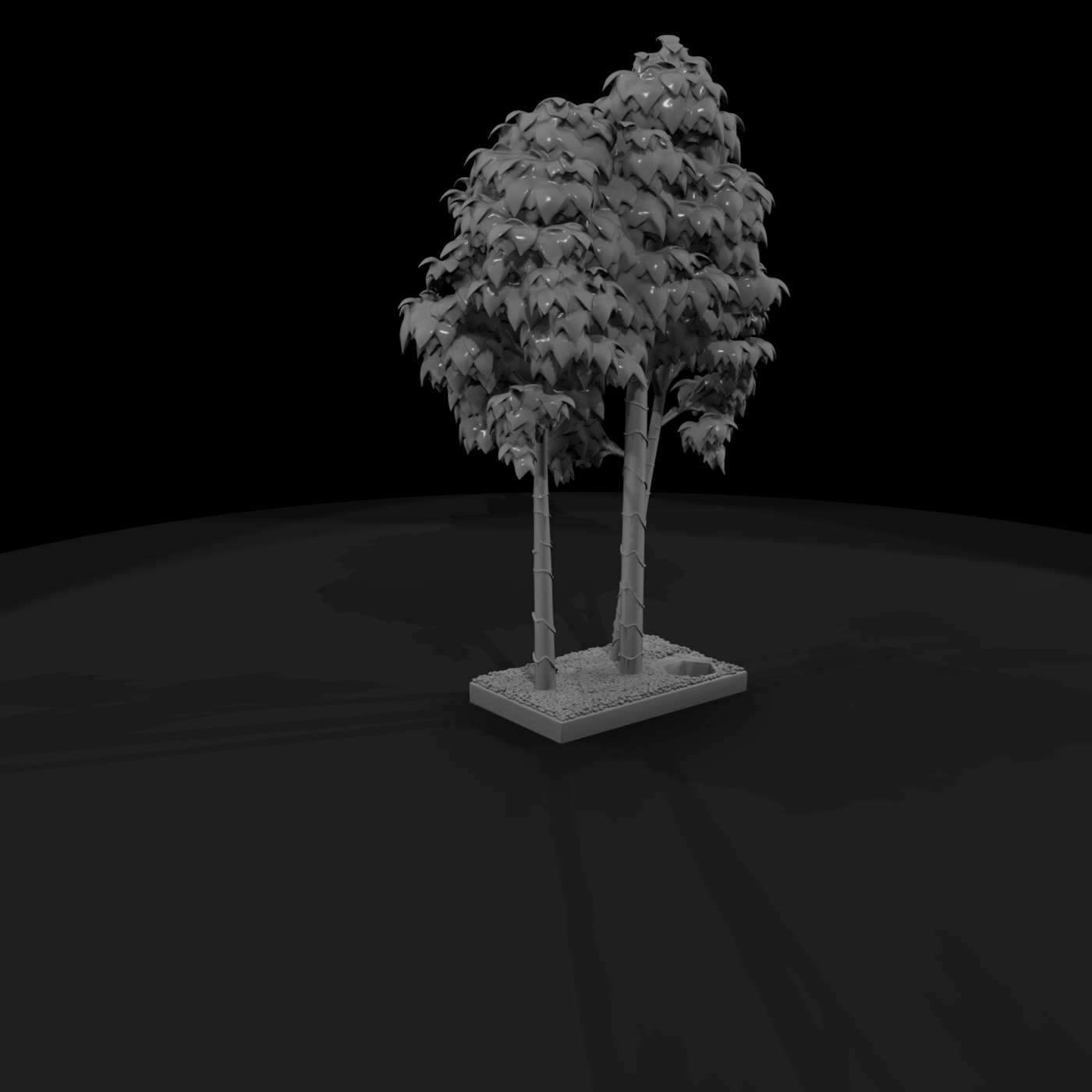 Stylized Multi-Trunk Birch Tree
