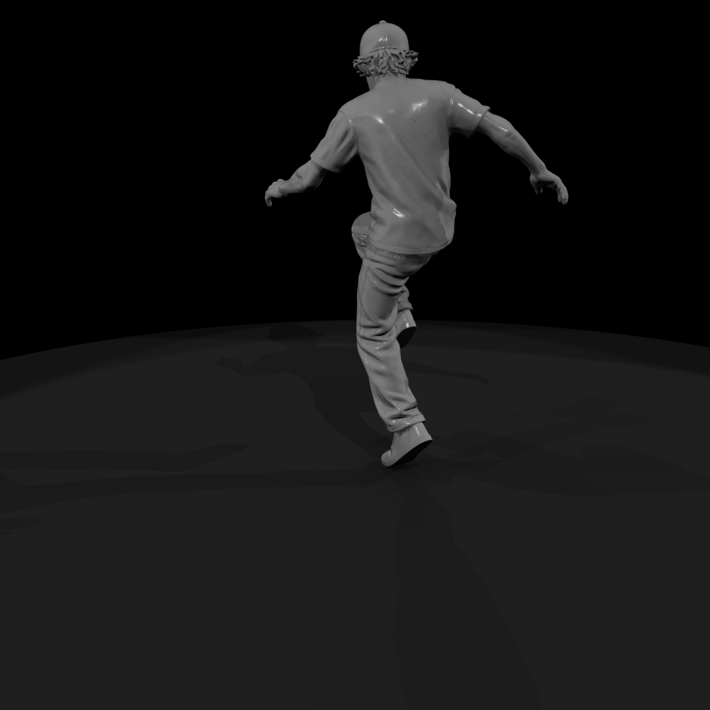Hacky Sack Player Mid-Kick
