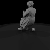 amish-elderly-woman-knitting-3d-model — thumbnail 5