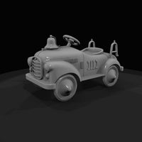 vintage-metal-pedal-car-toy-fire-truck — thumbnail 3