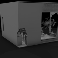 Shell-Damaged Corner Shop with Interior — thumbnail 4