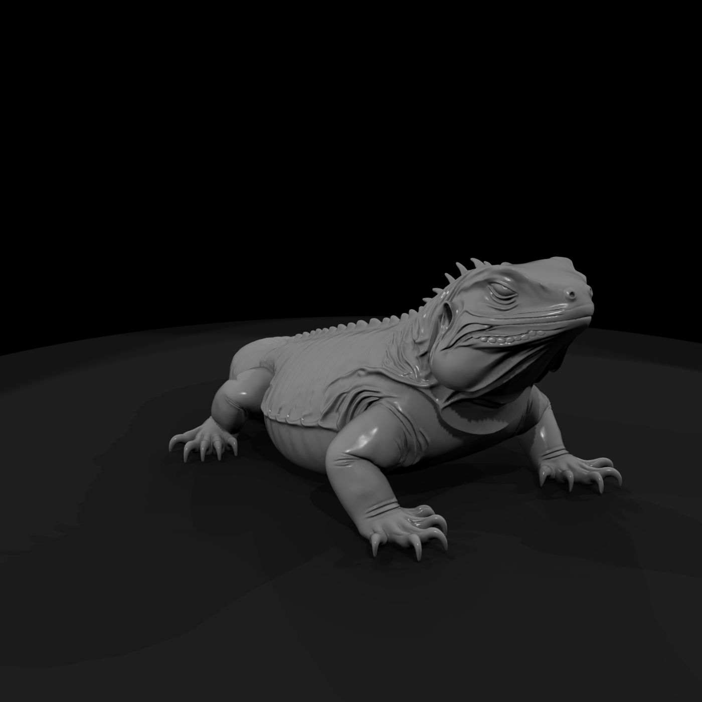 Realistic Iguana Figurine