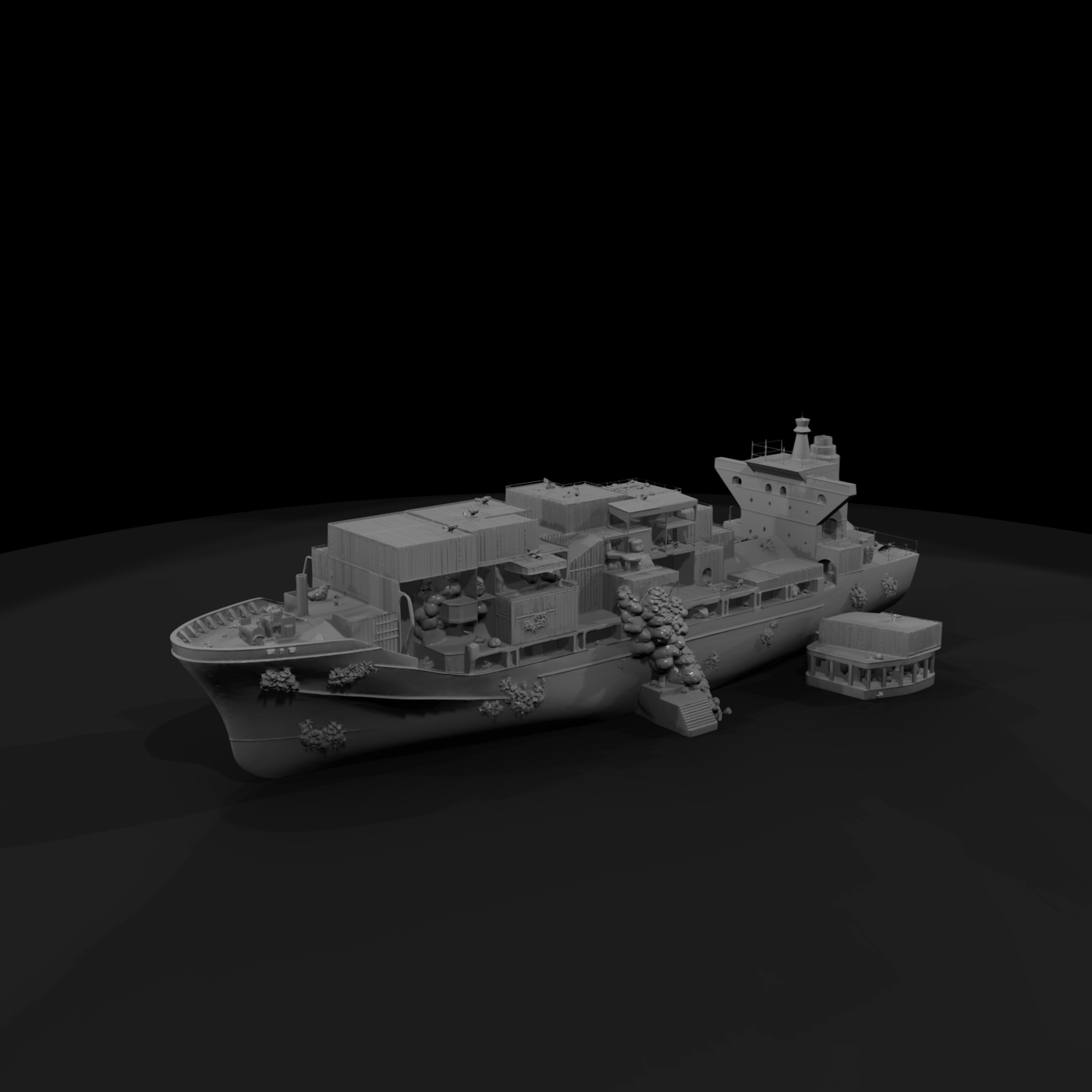 Derelict Container Ship Wreck