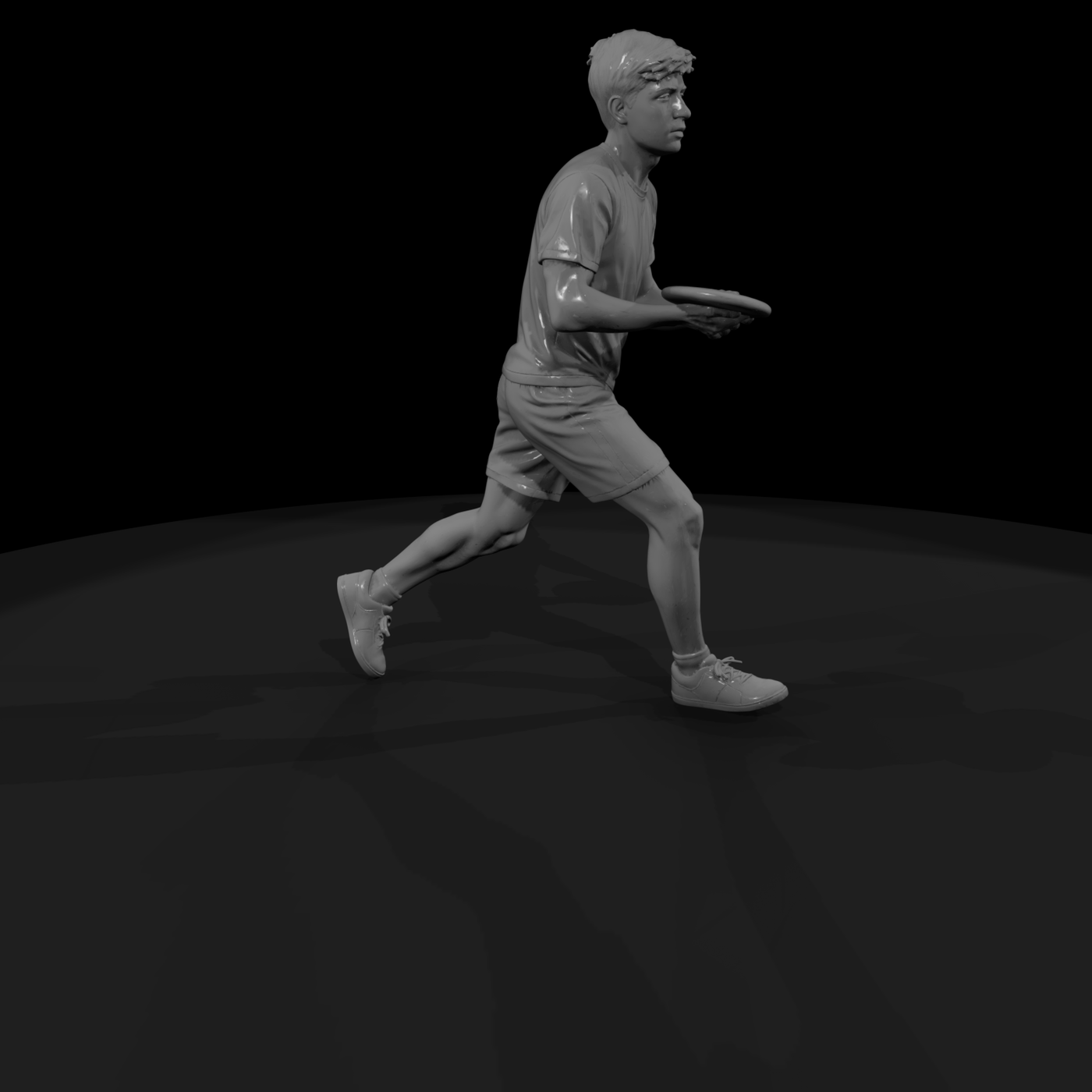 Ultimate Frisbee Player Mid-Throw