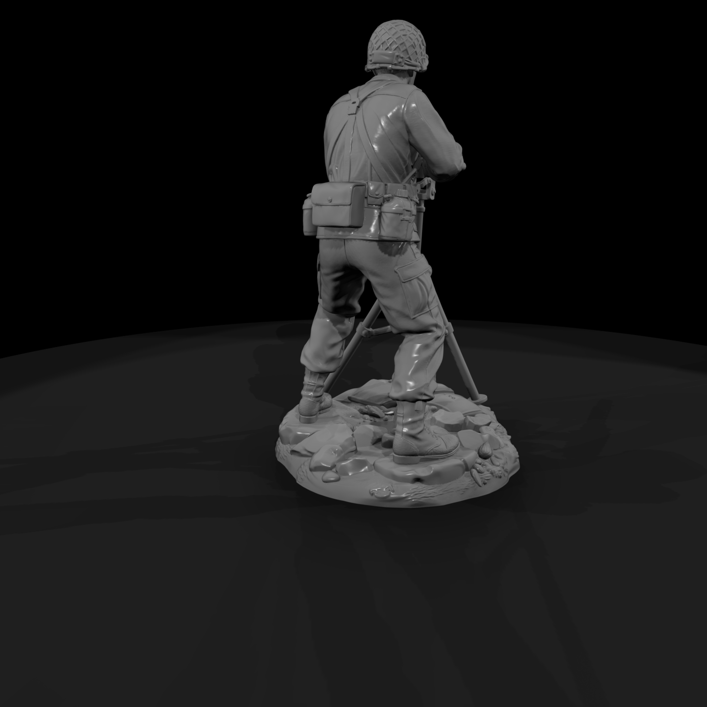 Ww2H 064 United States Marine Machine Gunner