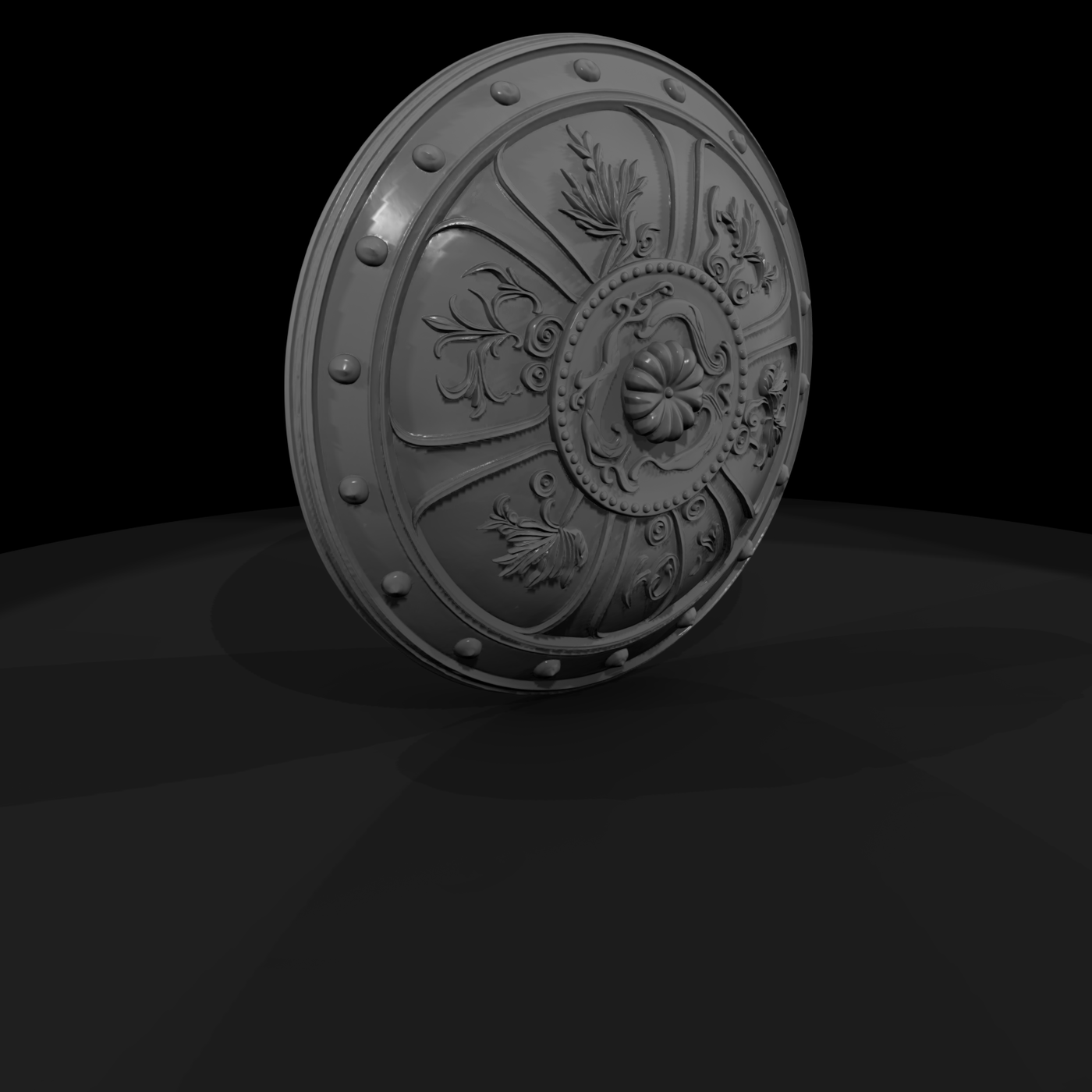 Embossed Medieval Round Shield