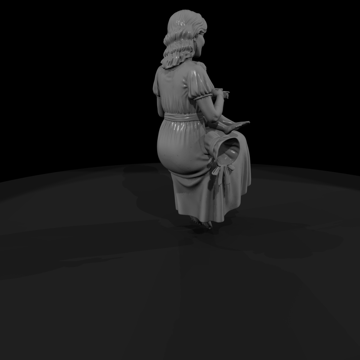 Victorian Seated Mother with Baby