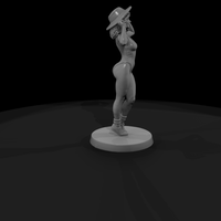1980s Woman in Leotard and Sun Hat — thumbnail 4