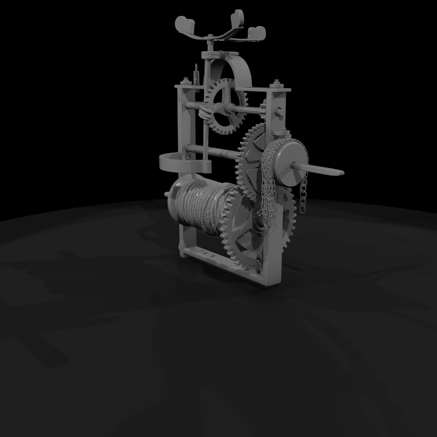 Steampunk Industrial Winch