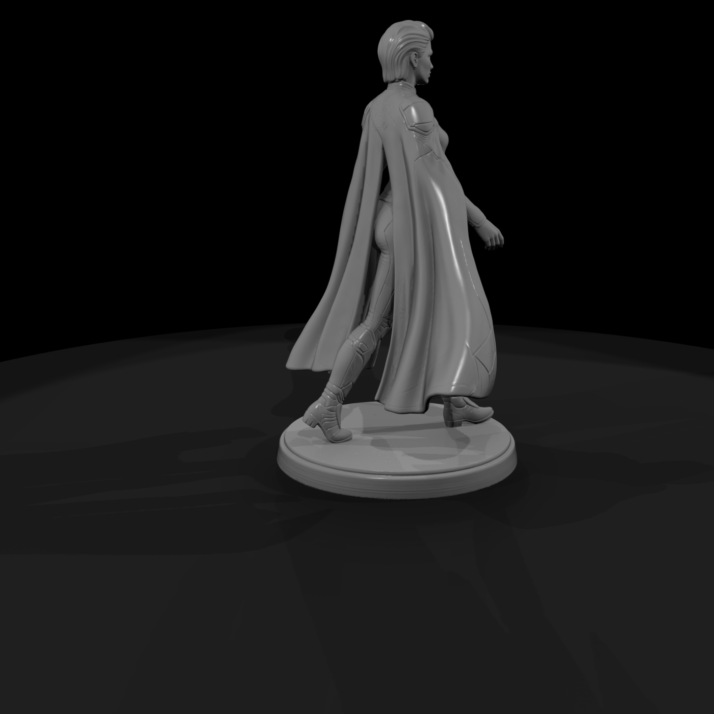 Poparc 0463 Runway Model Flowing Cape