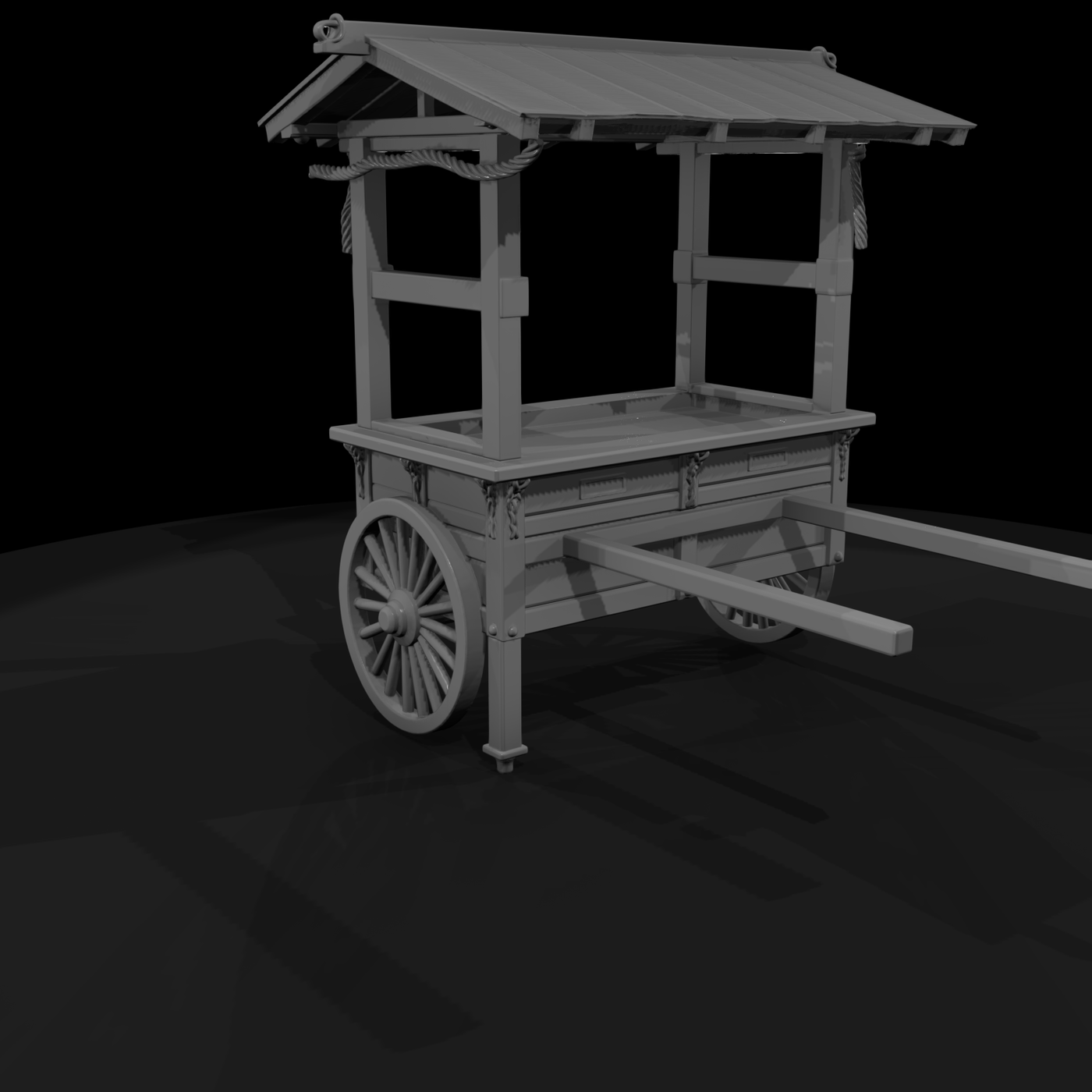 Traditional Japanese Vendor Cart (Yatai)
