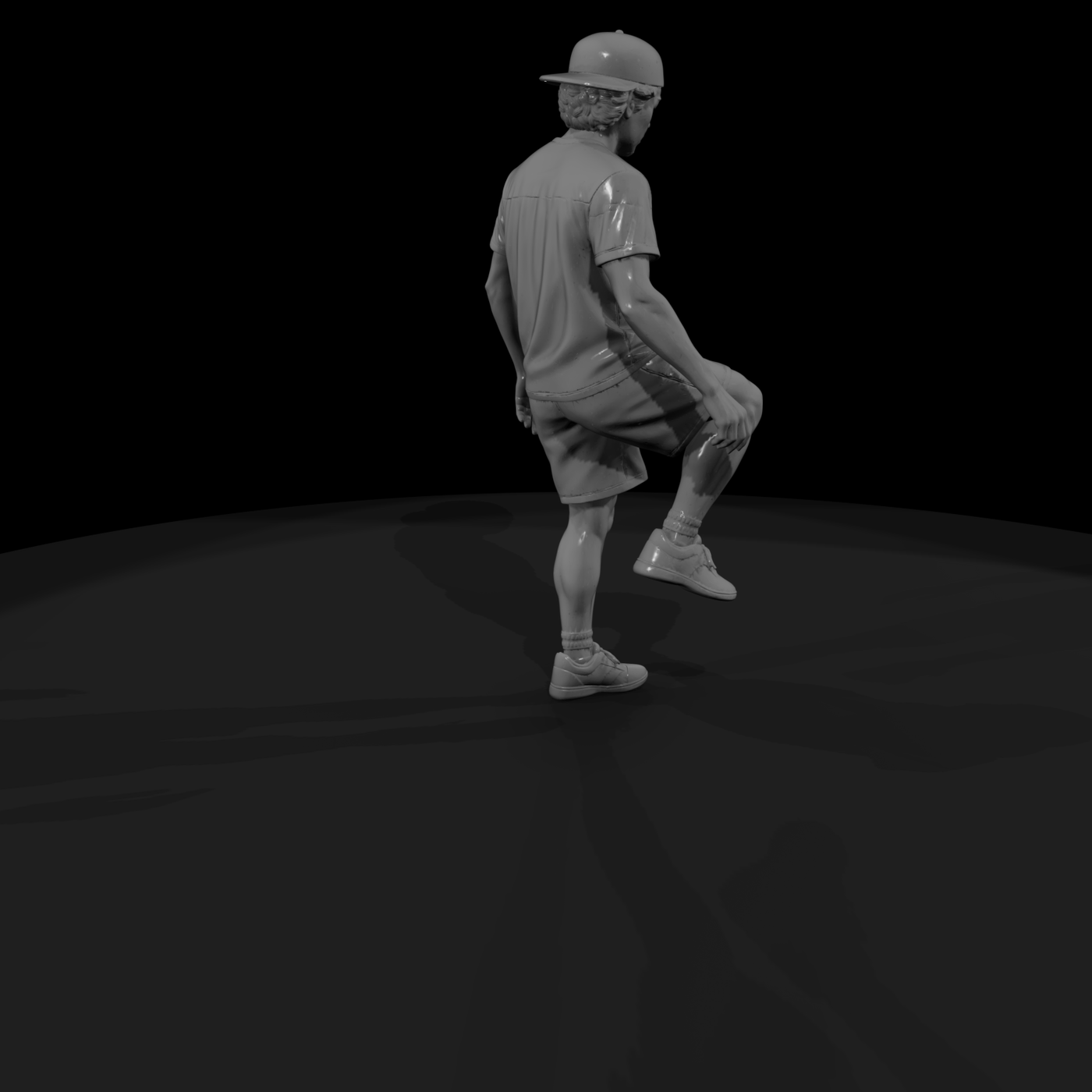 Hacky Sack Player Mid-Kick