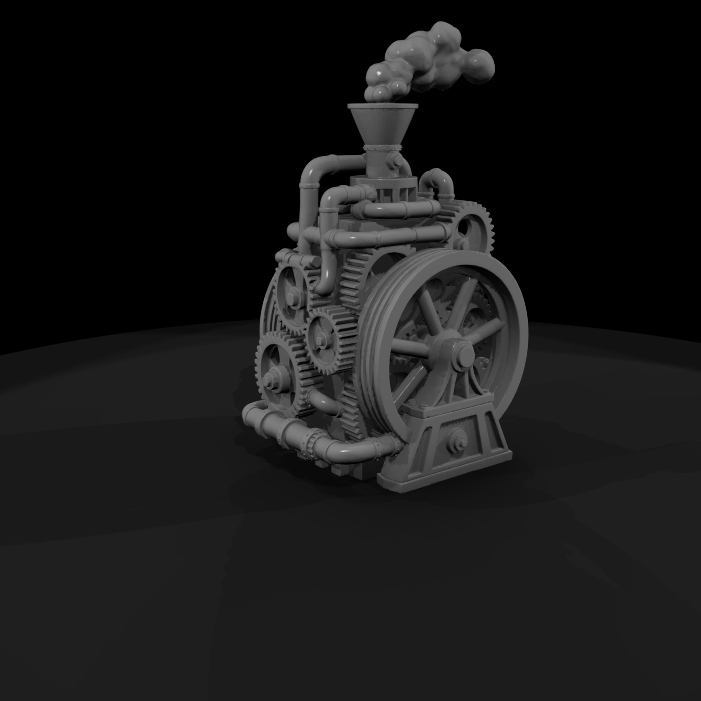 Vintage Factory Machine — Industrial Engine