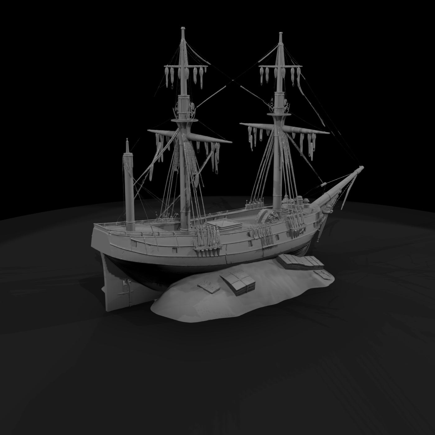 beached-tall-shipwreck-diorama-focal-ho-1-87-085201