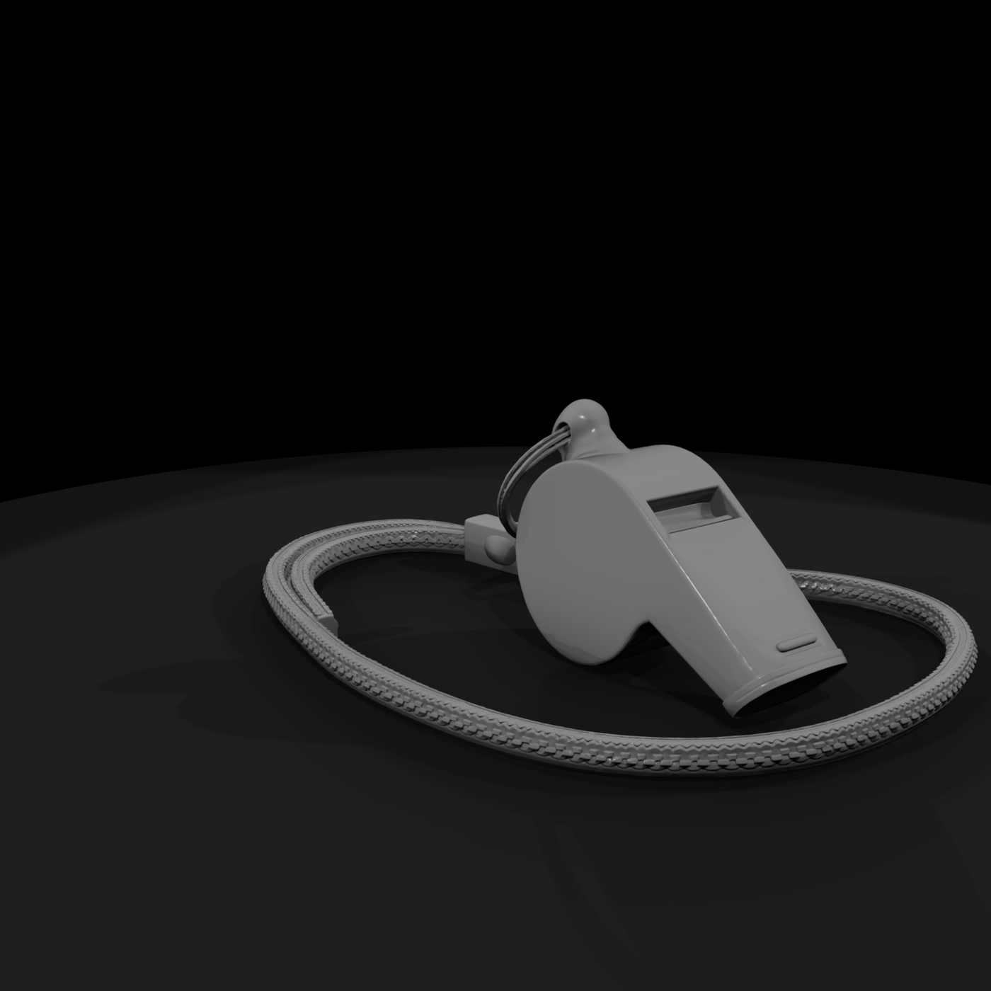 Polished Metal Sports Whistle