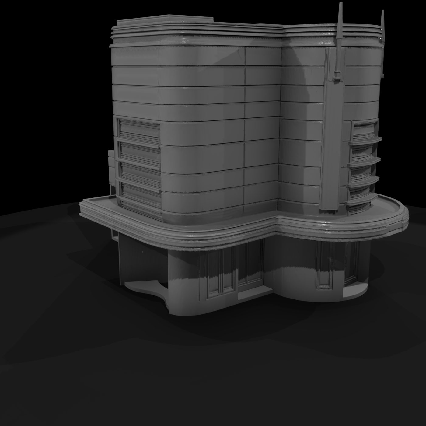 Streamline Moderne Art Deco Cinema — Corner Building