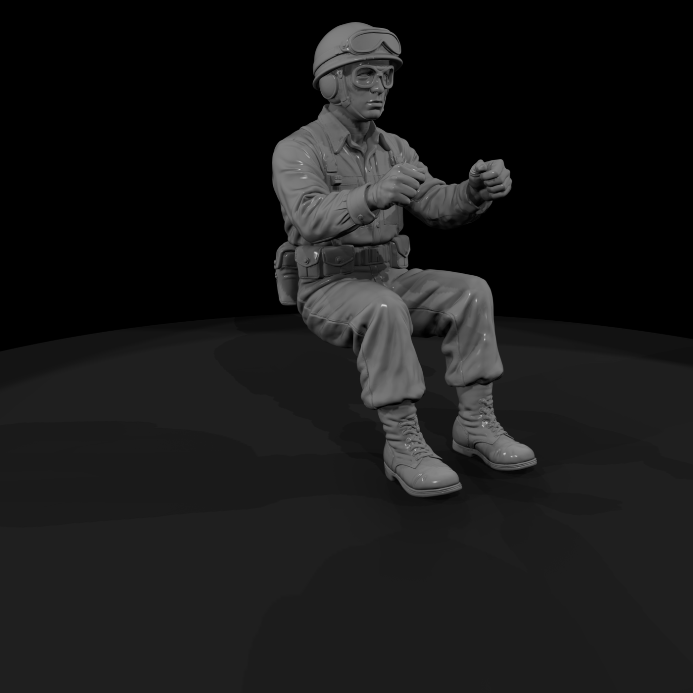 Ww2 Army 057 Wwii U S Army Truck Driver Figure
