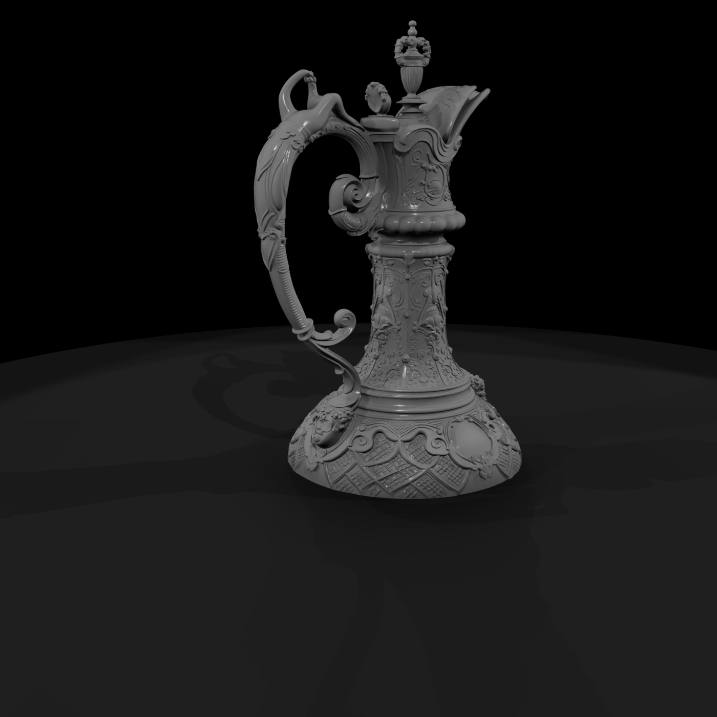 Ornate Rococo Wine Ewer - Decorative Ewer