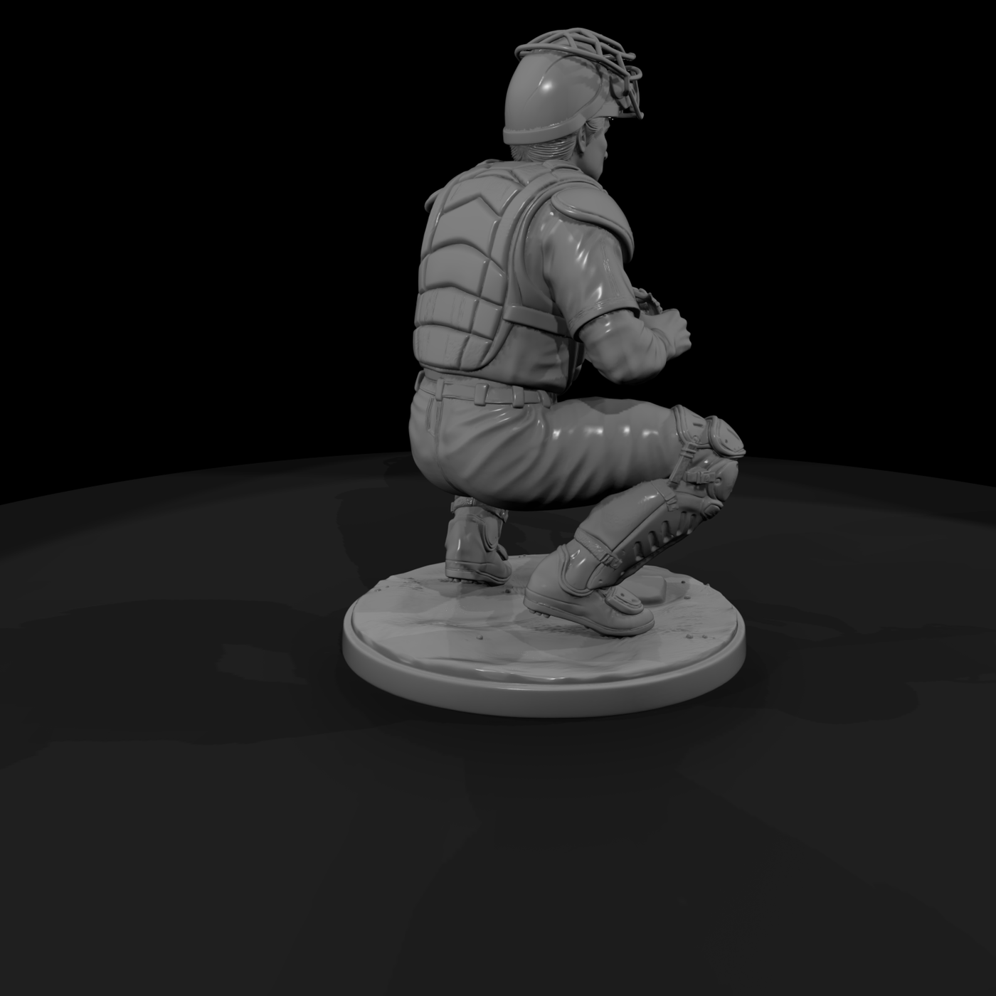 Poparc 0229 Baseball Catcher Ready