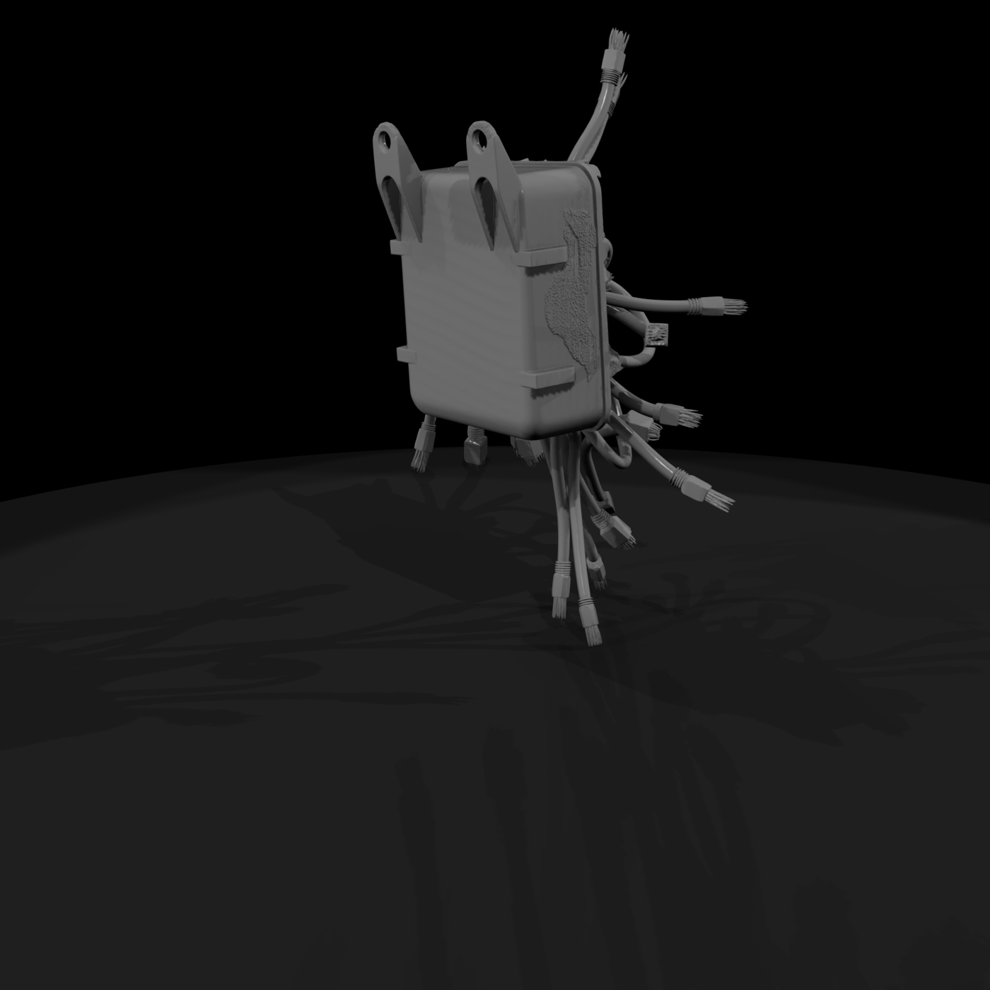 Stylized Damaged Electrical Junction Box