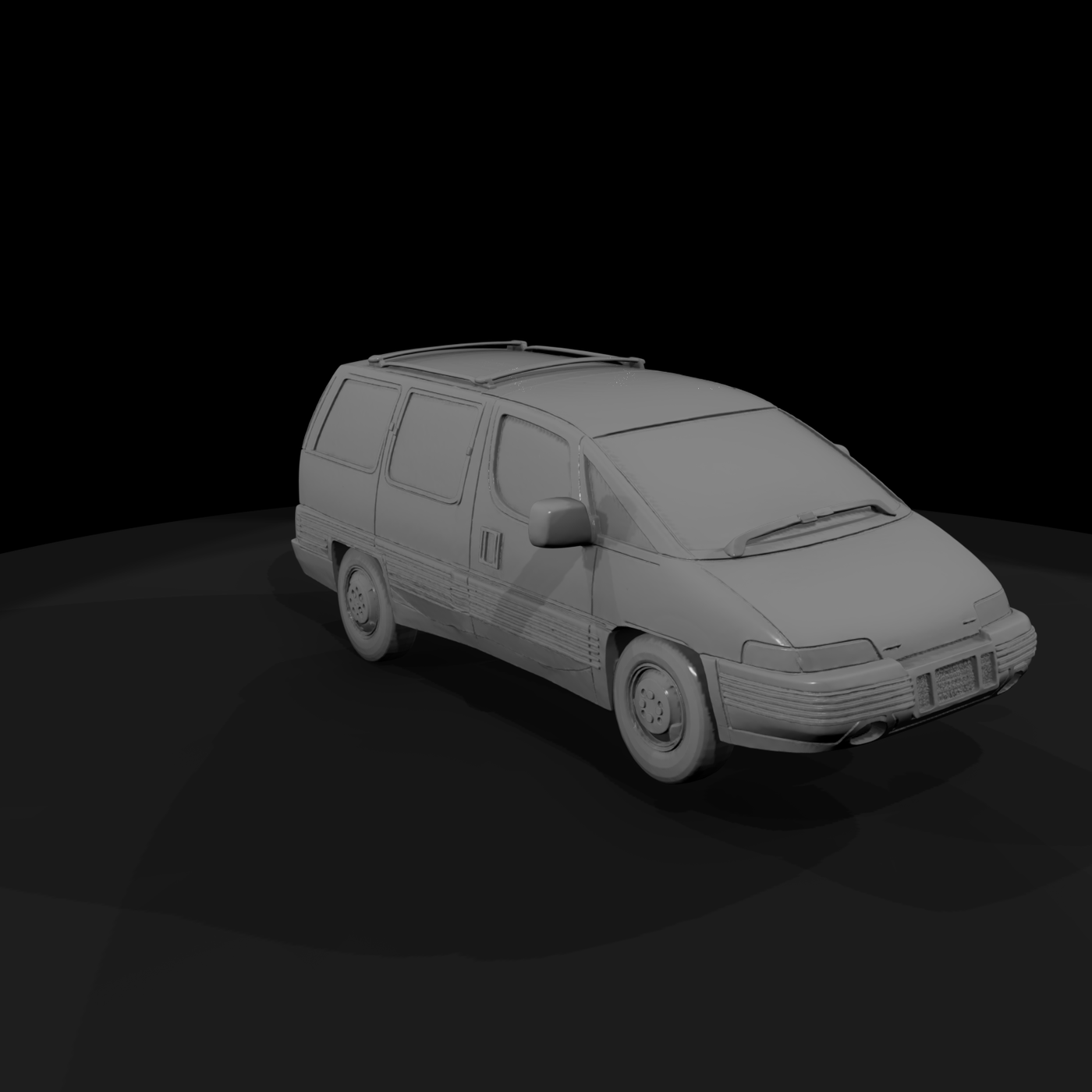 1990s Family Minivan — & Railroad Model