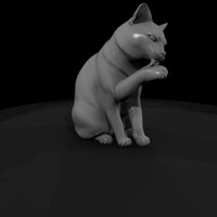seated-grooming-cat-miniature-631062 — thumbnail 4