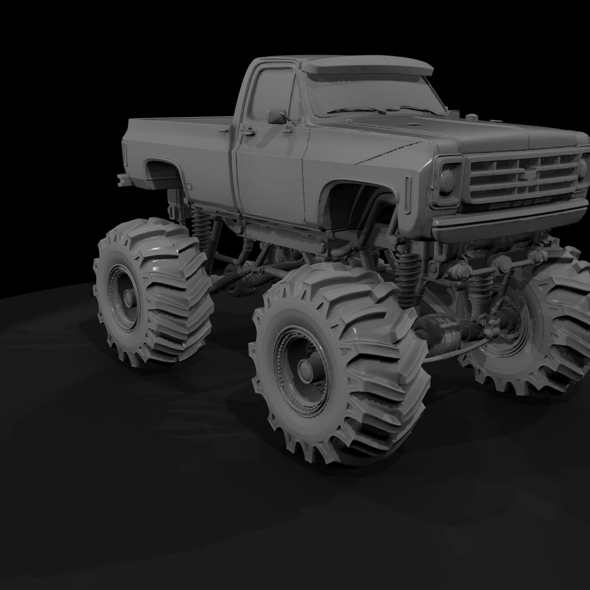 untextured-lifted-chevy-monster-pickup-3d-model-dd