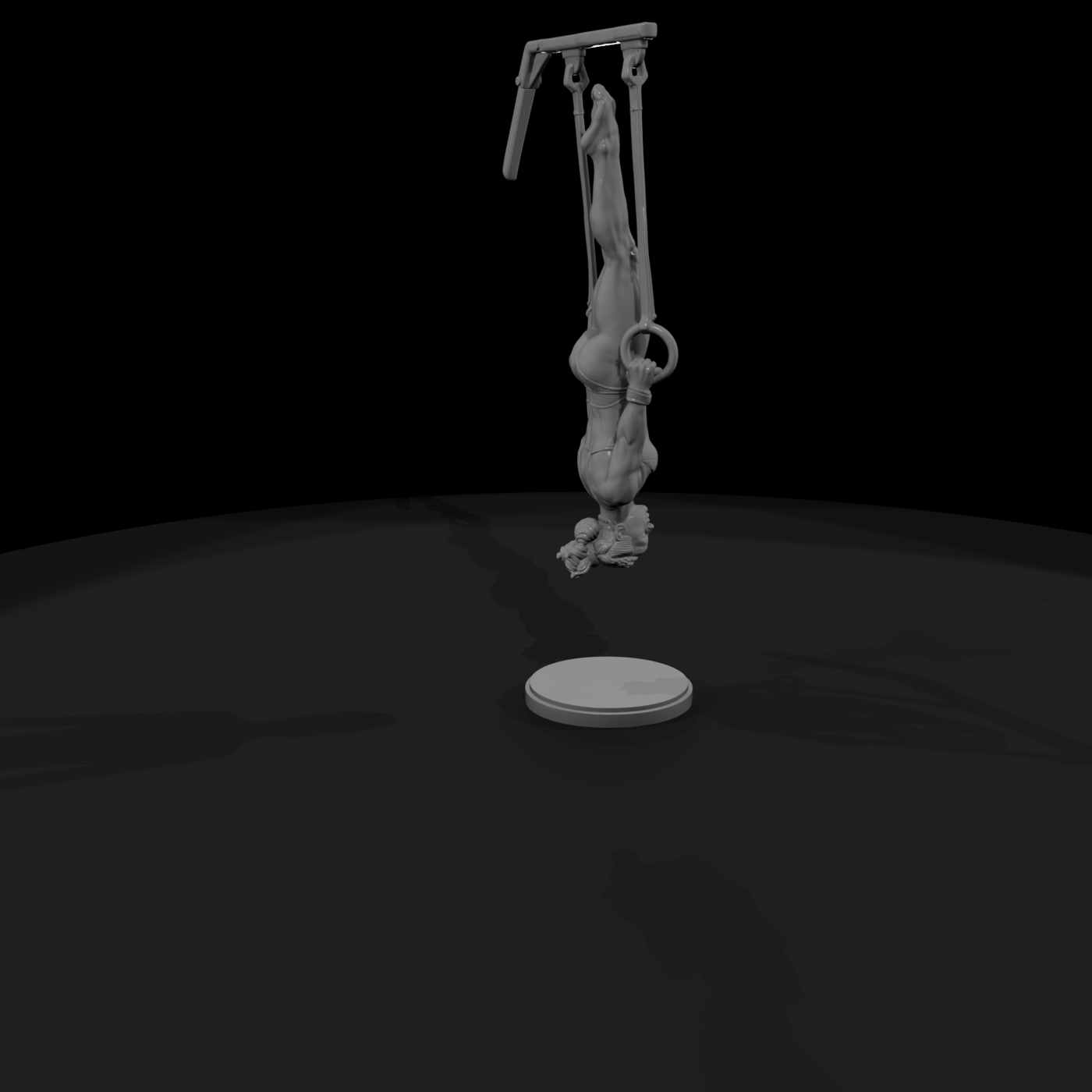 Gymnast Inverted on Still Rings