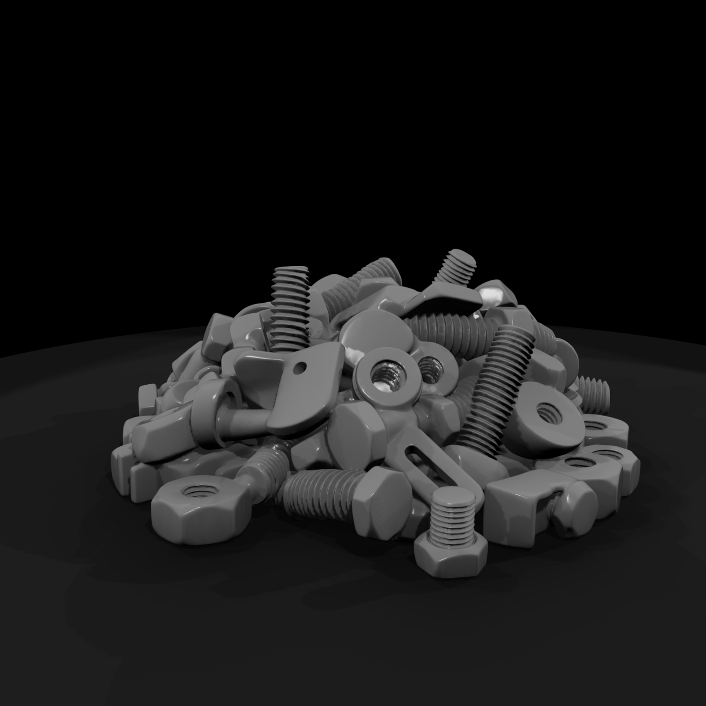 Stylized Pile of Fasteners — Scatter