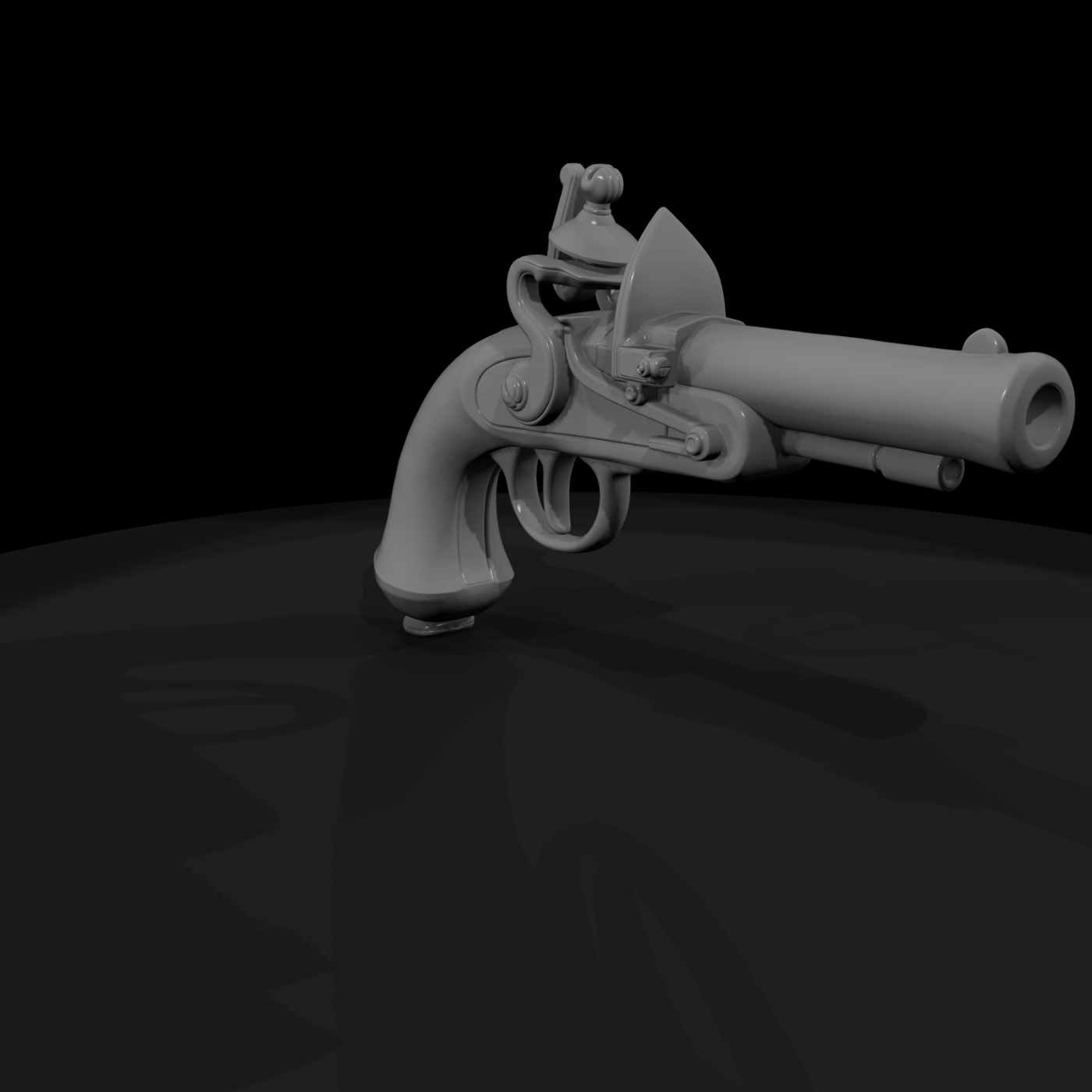 Wpn Pist 066 Flintlock Pistol