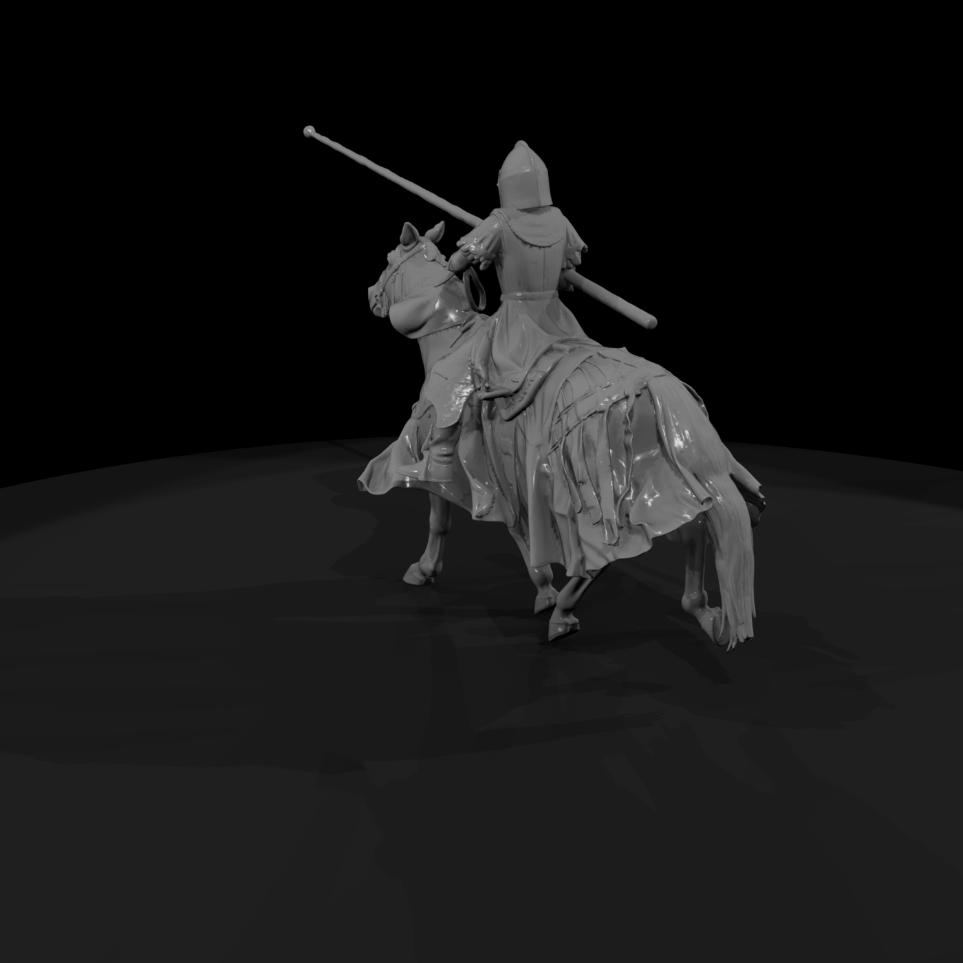 Mounted Knight in Full Armor