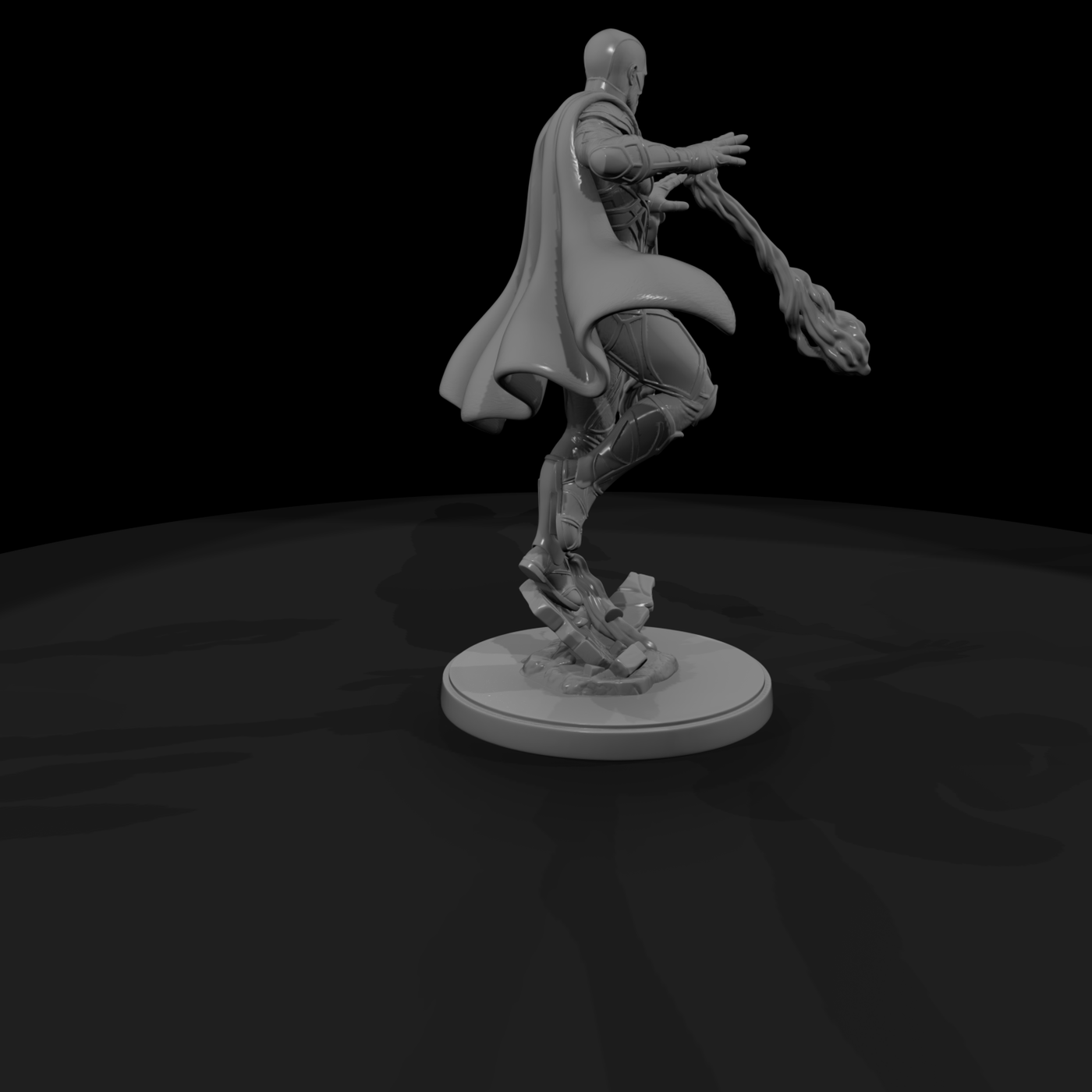 Energy Superhero in Flight Pose