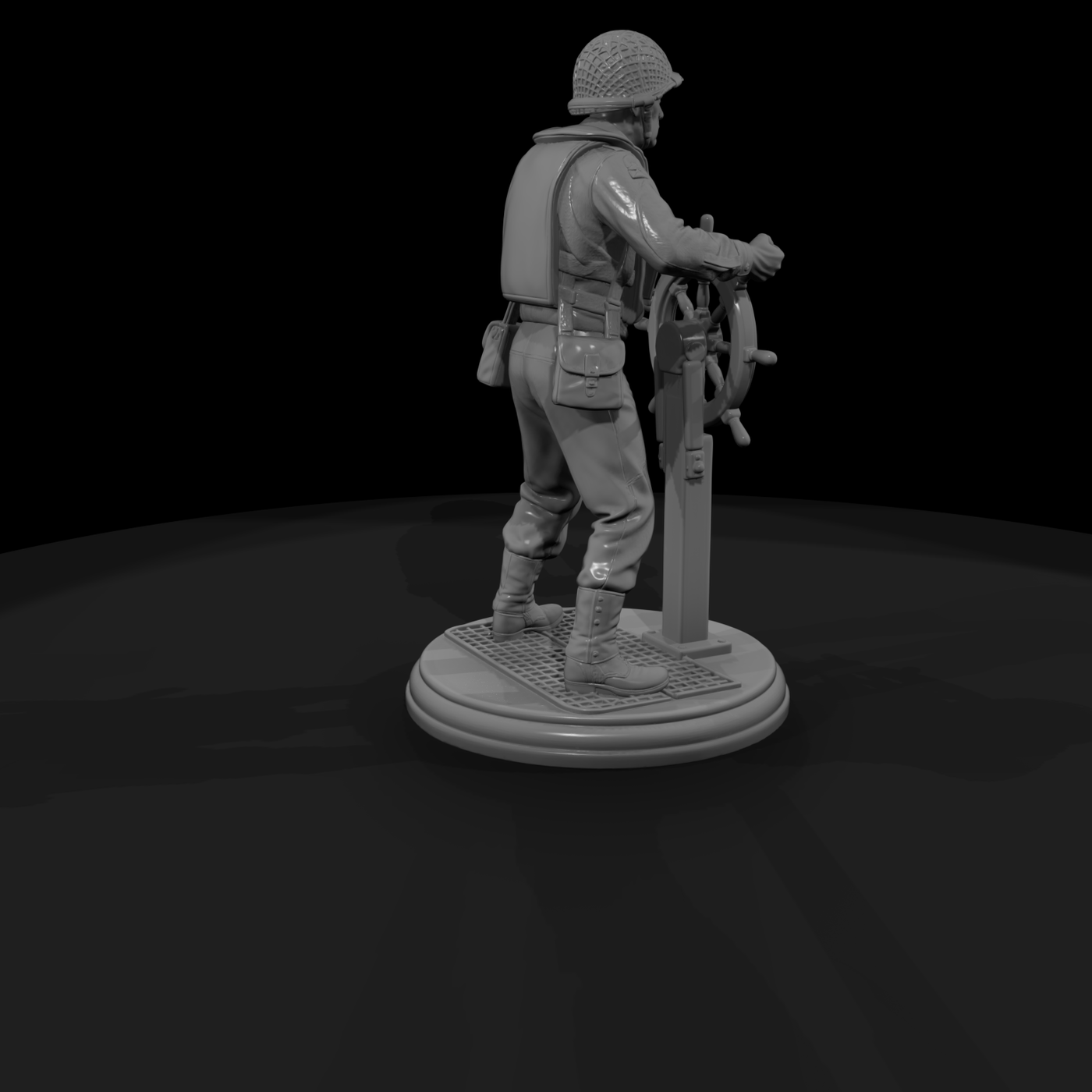 WWII Navy Landing Craft Coxswain