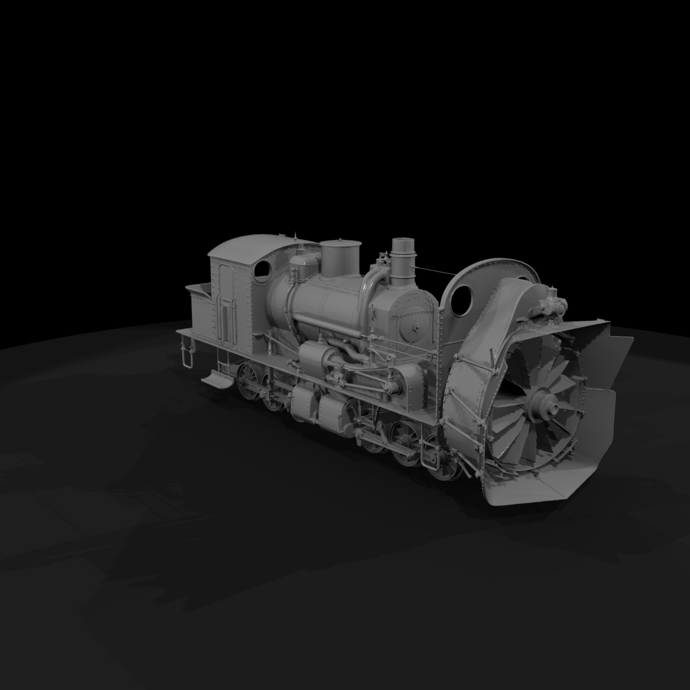 Rotary Snowplow Steam Locomotive