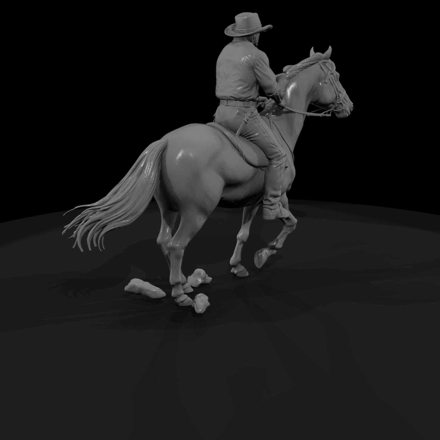 Cowboy on Horse — Mounted ( Compatible)