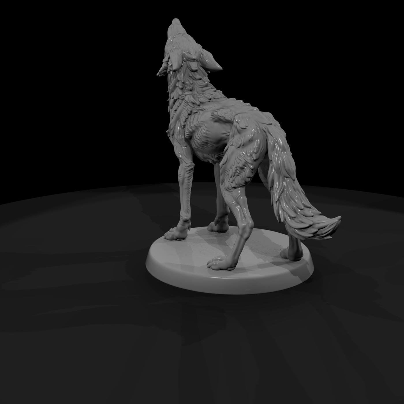 Howling Grey Wolf