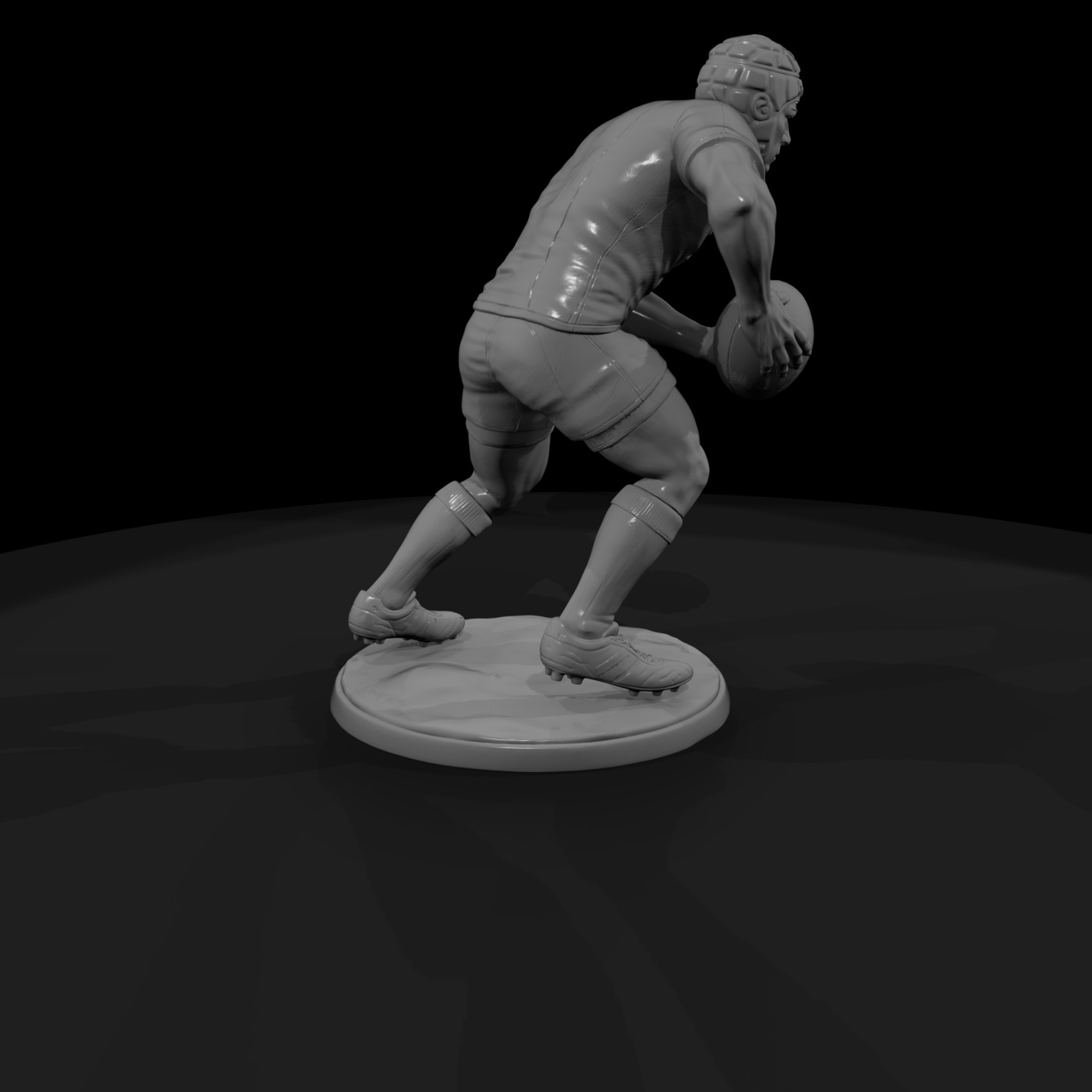 Rugby Forward with Ball