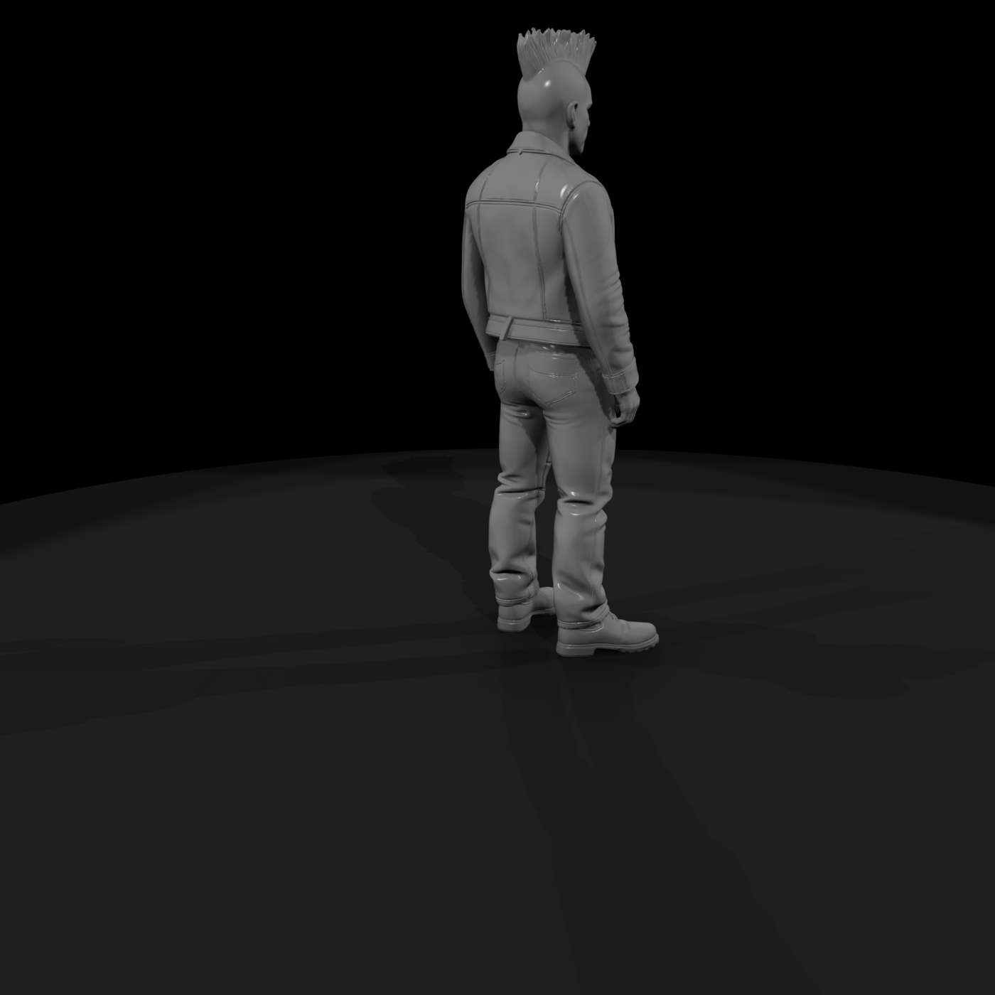 Punk with Mohawk and Leather Jacket