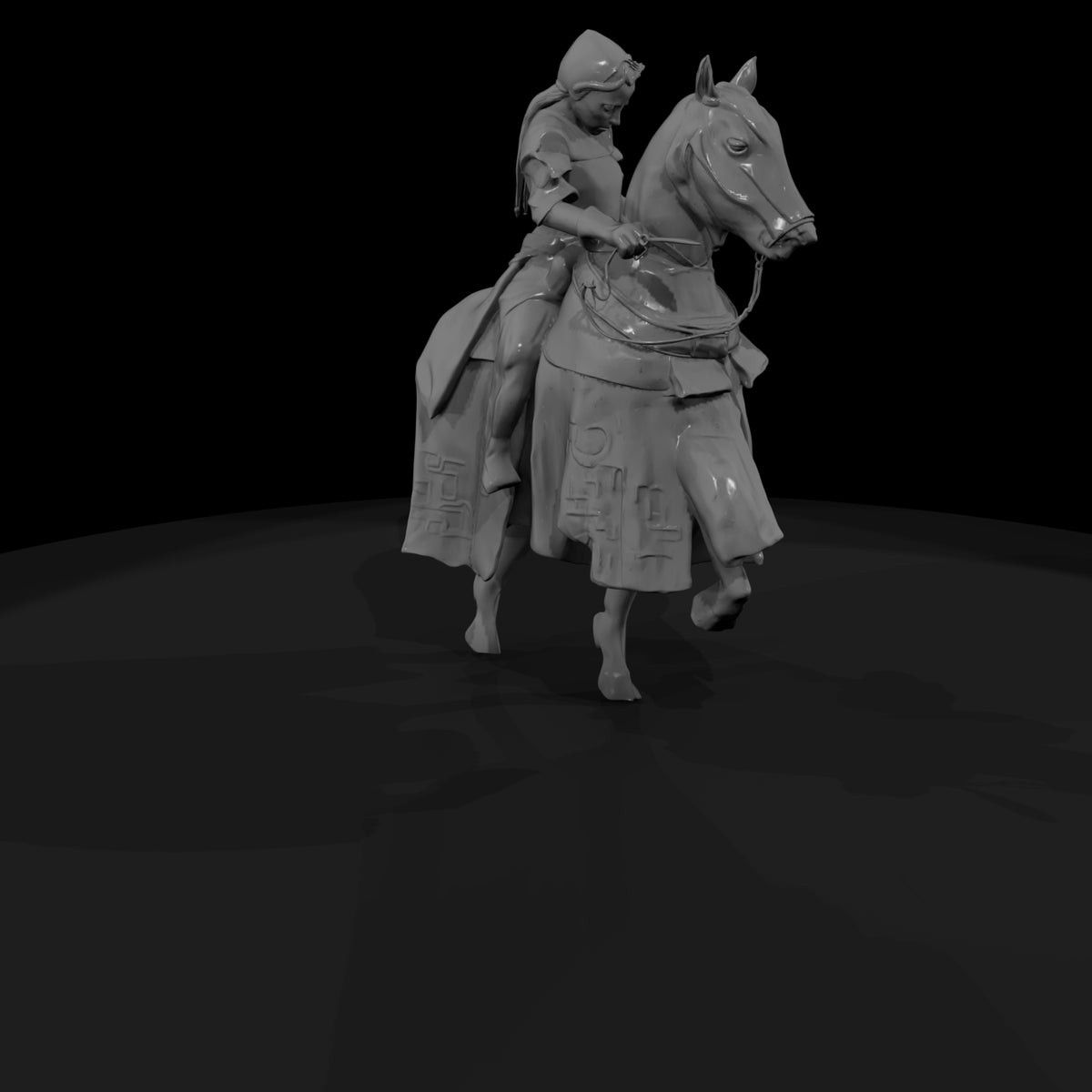 medieval-mounted-rider-ho-1-87-scale-3d-printable-miniature-753741