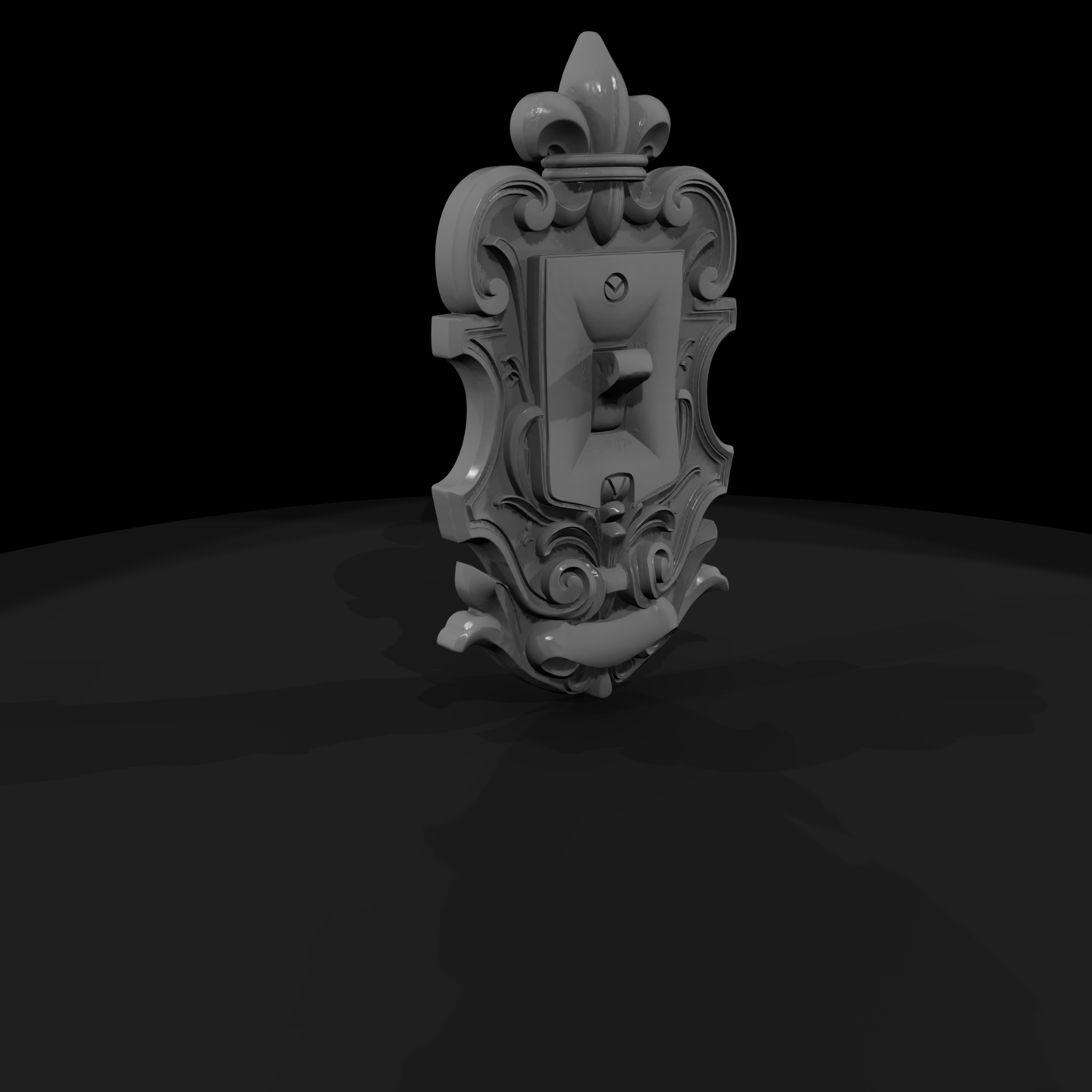 Ornate Baroque Fleur-de-Lis Switch Plate — Single Toggle