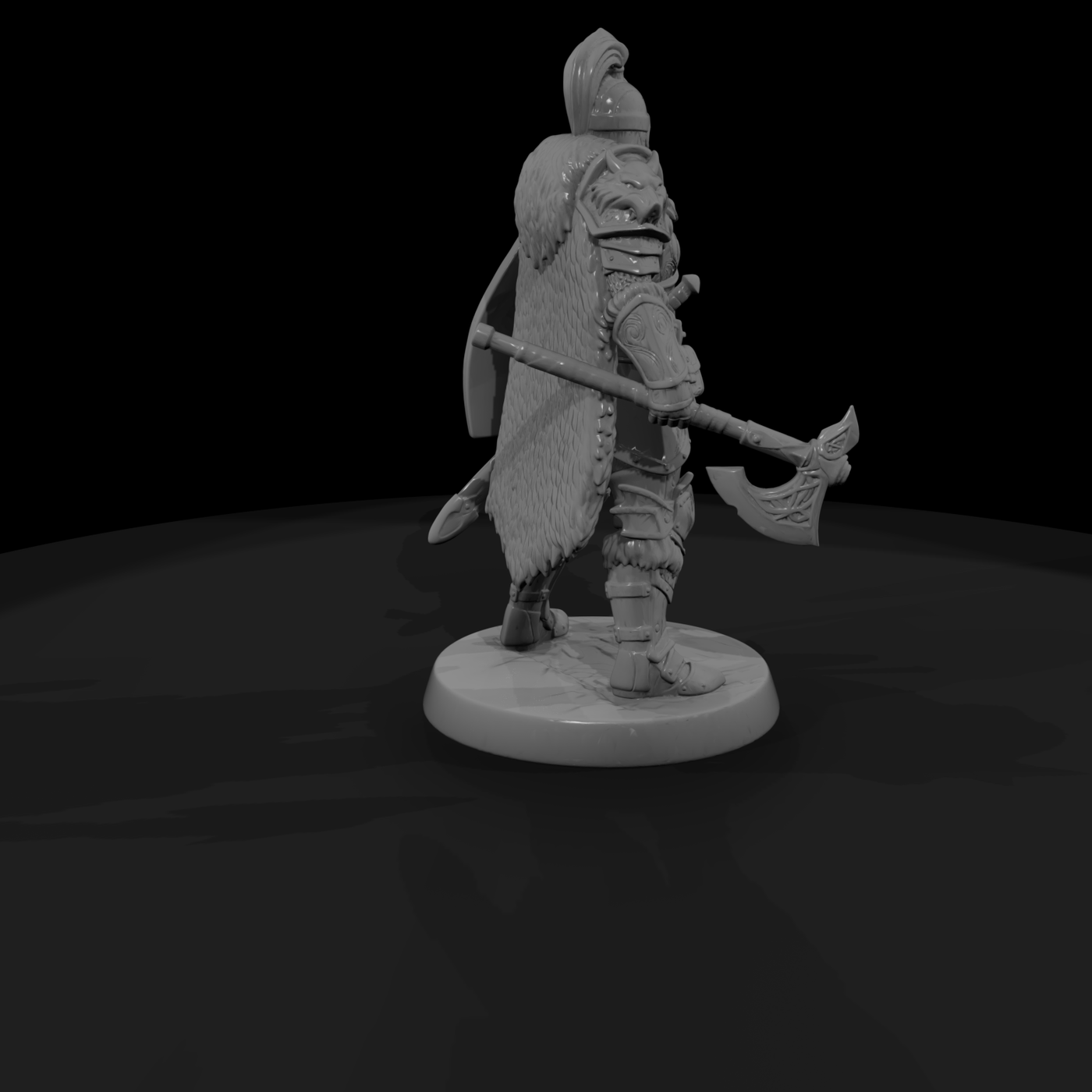 Armored Warrior with Battle Axe